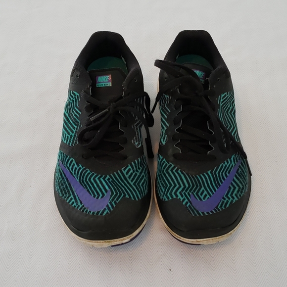 Nike Shoes - Nike FS lite run 3 teal patterned running shoes size 7